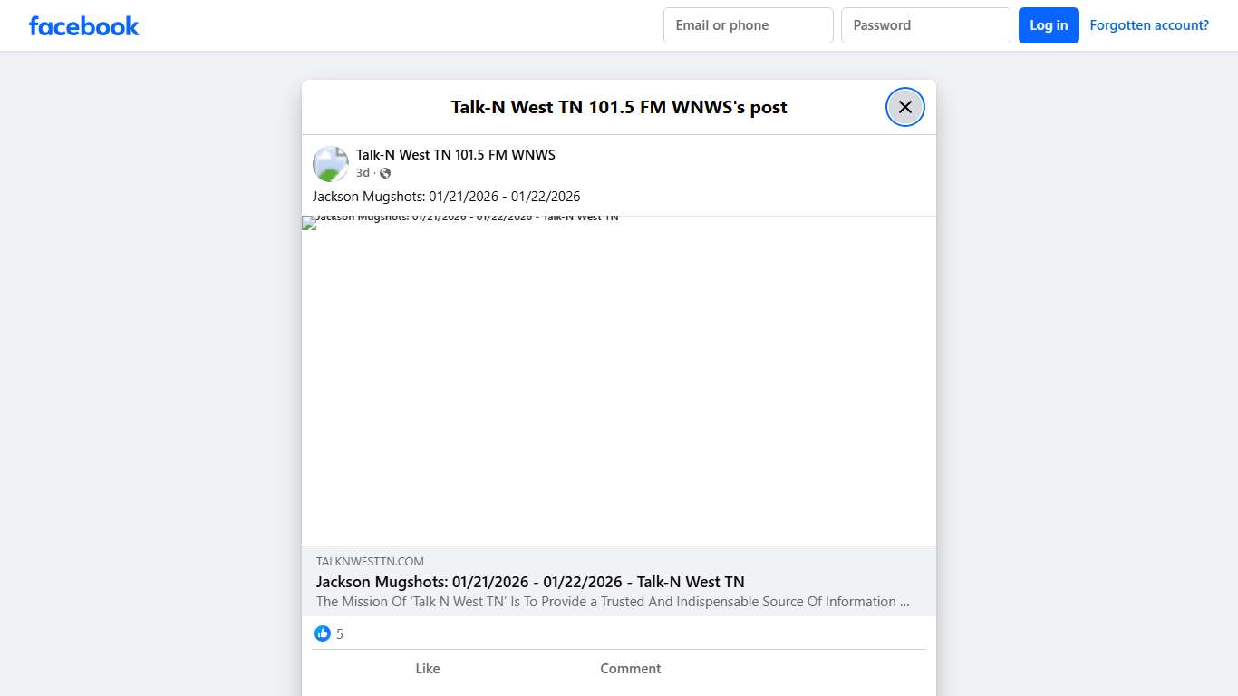 Jackson Mugshots:... - Talk-N West TN 101.5 FM WNWS Facebook