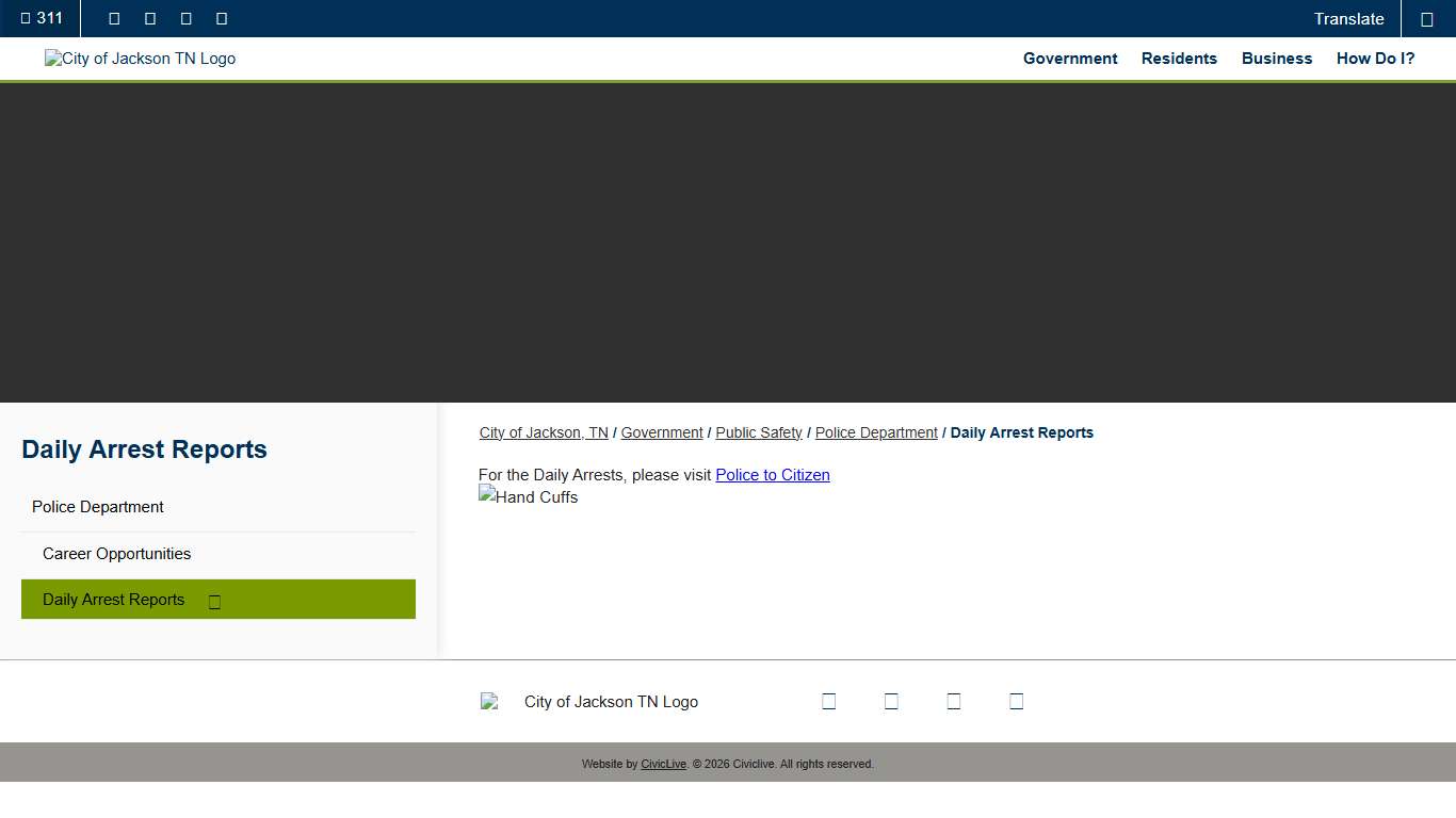 Daily Arrest Reports - City of Jackson, TN