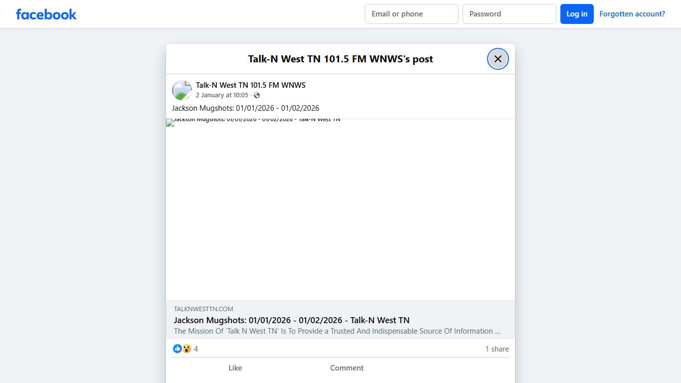 Jackson Mugshots:... - Talk-N West TN 101.5 FM WNWS Facebook