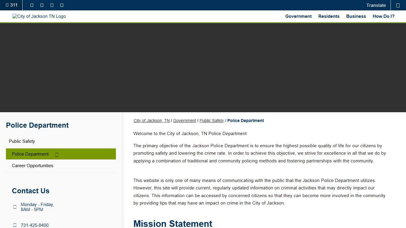 Police Department - City of Jackson, TN